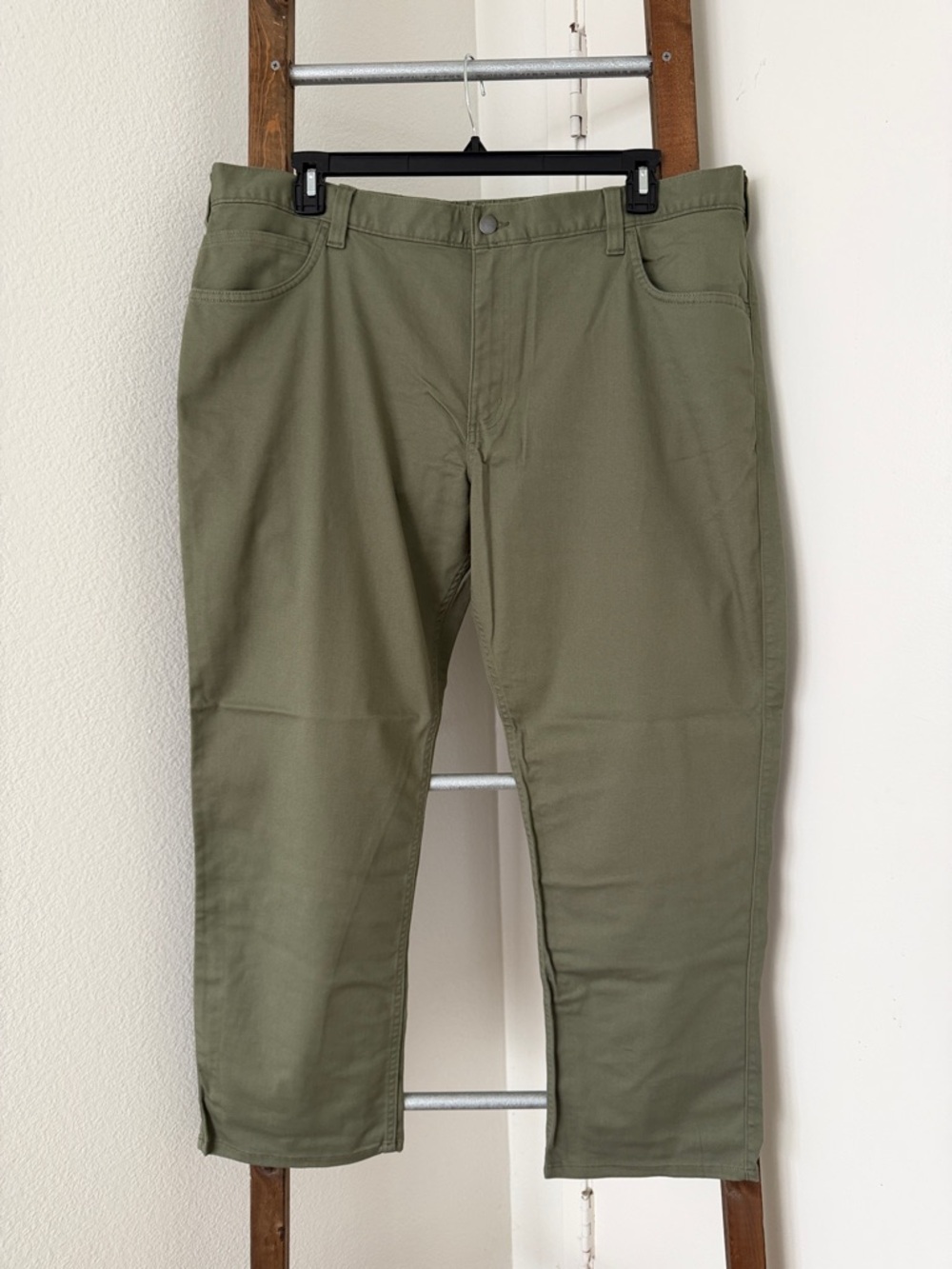 Carhartt Olive Green Elastic Waist Work Pants